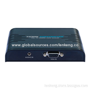 VGA to HDMI Converter with Up Scaler Function, 720/1,080P Output